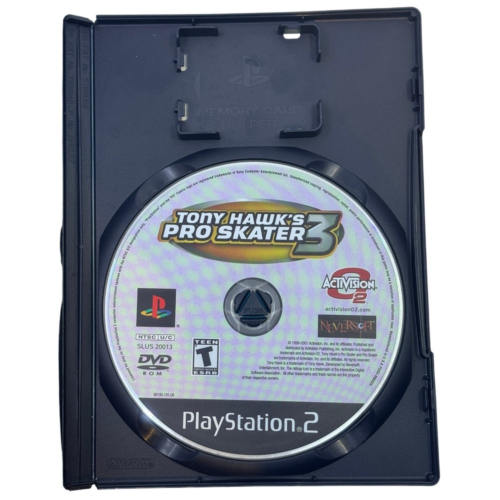 Tony Hawk's Pro Skater 3 Sony PlayStation 2 PS2 Game with Manual SLUS 20013 - Picture 3 of 4